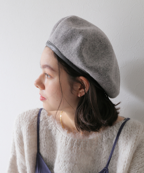 JOURNAL STANDARD relume（ジャーナルスタンダード　レリューム）の「《追加》RELUME ベレー（ハンチング/ベレー帽・レディース・チャコールグレー/ブラック・FREE）」の3枚目の写真