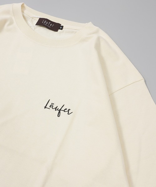 Laufer（ロイファー）の「【Laufer】胸ワンポイント刺繍 ルーズTシャツ / One point embroidery loose T-shirt / オーバーサイズ Tシャツ ビッグシルエット ビッグT（Tシャツ/カットソー・メンズ・ホワイト/ブラック/アイボリー・M/L）」の12枚目の写真