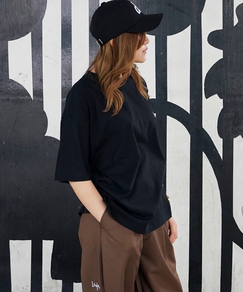 Laufer（ロイファー）の「【Laufer】胸ワンポイント刺繍 ルーズTシャツ / One point embroidery loose T-shirt / オーバーサイズ Tシャツ ビッグシルエット ビッグT（Tシャツ/カットソー・メンズ・ホワイト/ブラック/アイボリー・M/L）」の6枚目の写真