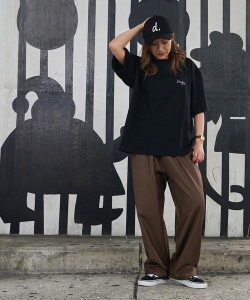 Laufer（ロイファー）の「【Laufer】胸ワンポイント刺繍 ルーズTシャツ / One point embroidery loose T-shirt / オーバーサイズ Tシャツ ビッグシルエット ビッグT（Tシャツ/カットソー・メンズ・ホワイト/ブラック/アイボリー・M/L）」の15枚目の写真