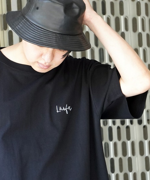 Laufer（ロイファー）の「【Laufer】胸ワンポイント刺繍 ルーズTシャツ / One point embroidery loose T-shirt / オーバーサイズ Tシャツ ビッグシルエット ビッグT（Tシャツ/カットソー・メンズ・ホワイト/ブラック/アイボリー・M/L）」の5枚目の写真