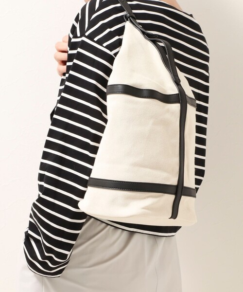 Kabinett(カビネ)の「【Kabinett/カビネ】GRID CANVAS BAG グリッドキャンバスバッグ(ショルダーバッグ・レディース・ブラック・FREE)」の1枚目の写真