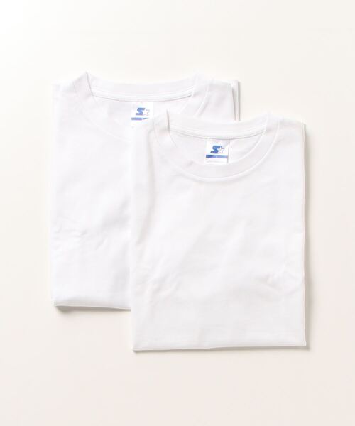 STARTER（スターター）の「【STARTER】スターター 23SS 2PACK セット 半袖 ショートスリーブ  Tシャツ 1634090（Tシャツ/カットソー・メンズ・ホワイト/ブラック・S/M/L/XL/XXL）」の3枚目の写真