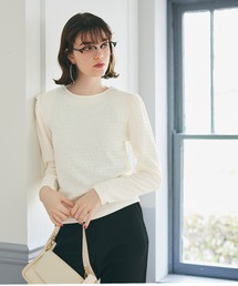 ランダムシボパフスリーブトップス