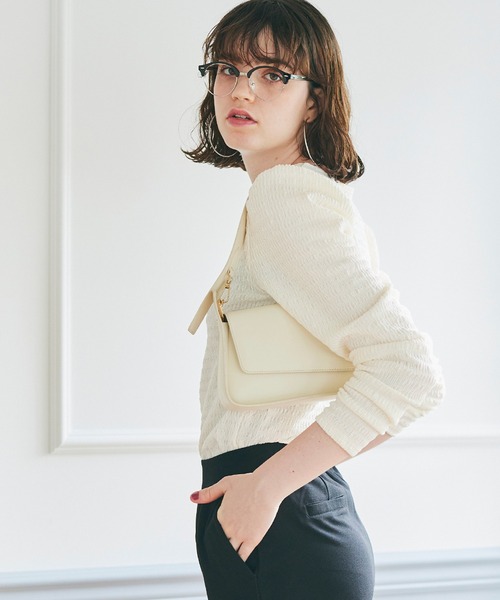 coca(coca)(コカ)の「ランダムシボパフスリーブトップス(シャツ/ブラウス・レディース・アイボリー/ブラック・S/M/L)」の7枚目の写真