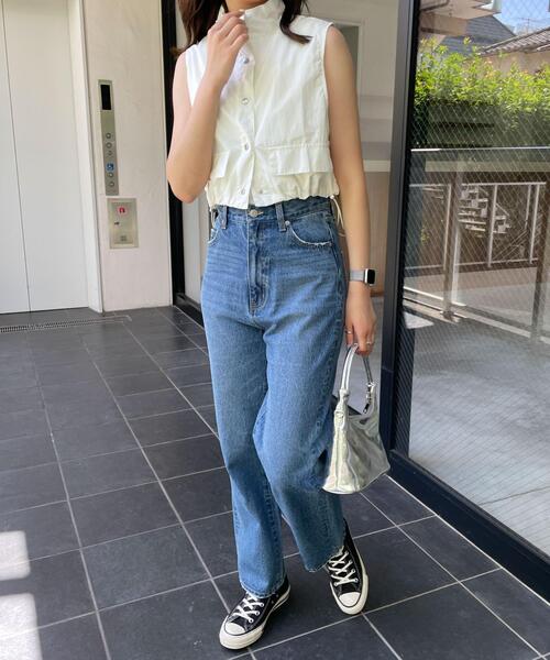 WEGO（ウィゴー）の「WEGO/ナイロンショートベスト（ベスト・レディース・ホワイト/ブラック/カーキ・FREE）」の16枚目の写真