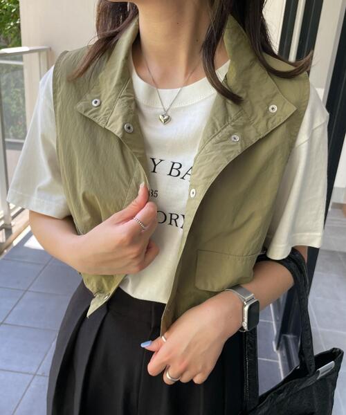 WEGO（ウィゴー）の「WEGO/ナイロンショートベスト（ベスト・レディース・ホワイト/ブラック/カーキ・FREE）」の20枚目の写真