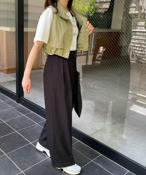 WEGO（ウィゴー）の「WEGO/ナイロンショートベスト（ベスト・レディース・ホワイト/ブラック/カーキ・FREE）」の17枚目の写真