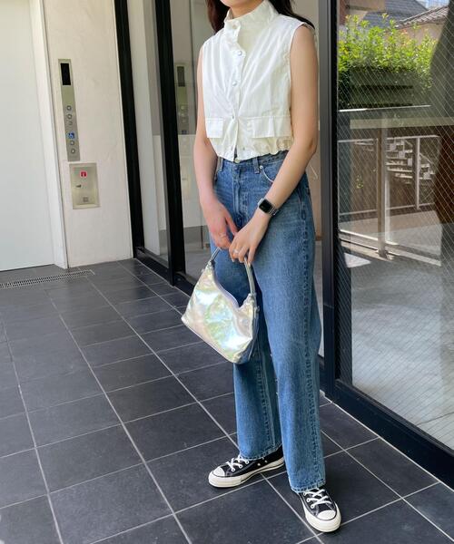 WEGO（ウィゴー）の「WEGO/ナイロンショートベスト（ベスト・レディース・ホワイト/ブラック/カーキ・FREE）」の21枚目の写真