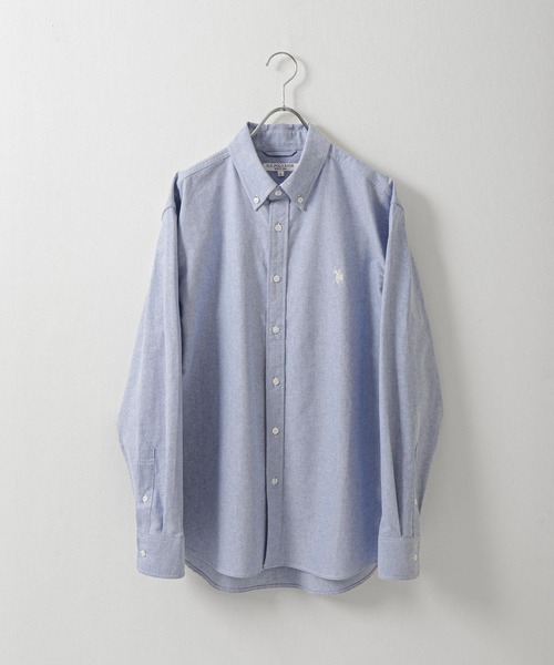 U.S. POLO ASSN.(ユーエスポロアッスン)の「【U.S.POLOASSN.】 オックスフォード ワンポイント ロゴ刺繍 レギュラー 長袖 ボタンダウン シャツ(シャツ/ブラウス・メンズ・ネイビー/インディゴブルー/ブラック/ライラック/ホワイト×ブルー/オフホワイト/ネイビー系・MEDIUM/LARGE/X-LARGE)」の4枚目の写真