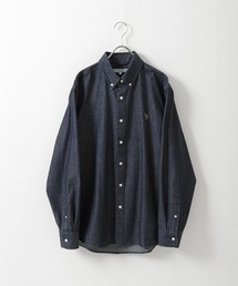 【U.S.POLOASSN.】 オックスフォード ワンポイント ロゴ刺繍 レギュラー 長袖 ボタンダウン シャツ