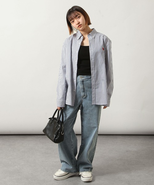 U.S. POLO ASSN.(ユーエスポロアッスン)の「【U.S.POLOASSN.】 オックスフォード ワンポイント ロゴ刺繍 レギュラー 長袖 ボタンダウン シャツ(シャツ/ブラウス・メンズ・ネイビー/インディゴブルー/ブラック/ライラック/ホワイト×ブルー/オフホワイト/ネイビー系・MEDIUM/LARGE/X-LARGE)」の13枚目の写真