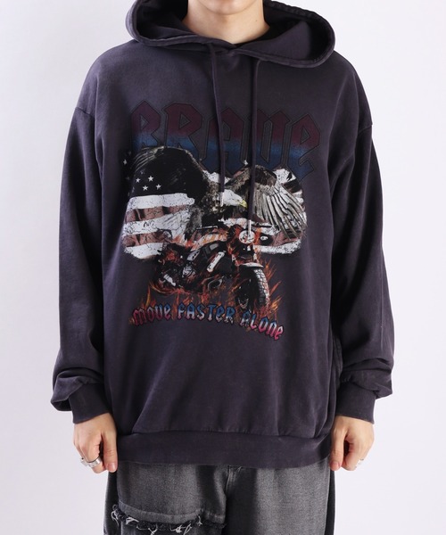WESTSEA(ウエストシー)の「ハードグラフィック加工 プルパーカー(パーカー・メンズ・ブラック系その他2/ブラック系その他/スミクロ・M/L)」の12枚目の写真