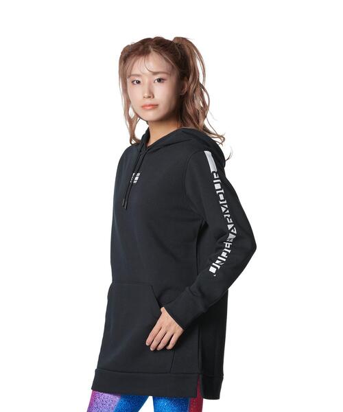UNDER ARMOUR(アンダーアーマー)の「UAライバルフリース オーバーサイズド プルオーバー フーディー(トレーニング/レディース)(スウェット・レディース・ブラック・L/S/M/XL)」の1枚目の写真