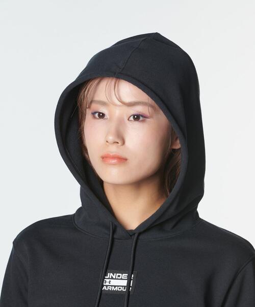 UNDER ARMOUR(アンダーアーマー)の「UAライバルフリース オーバーサイズド プルオーバー フーディー(トレーニング/レディース)(スウェット・レディース・ブラック・L/S/M/XL)」の8枚目の写真