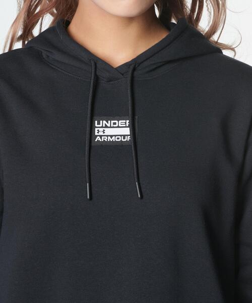 UNDER ARMOUR(アンダーアーマー)の「UAライバルフリース オーバーサイズド プルオーバー フーディー(トレーニング/レディース)(スウェット・レディース・ブラック・L/S/M/XL)」の3枚目の写真