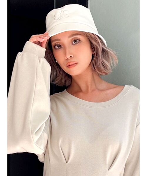 GYDA（ジェイダ）の「symmetry GYDA フェイクレザーバケットHAT（ハット・レディース・ブラック/オフホワイト・FREE）」の19枚目の写真