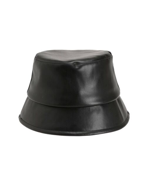 GYDA（ジェイダ）の「symmetry GYDA フェイクレザーバケットHAT（ハット・レディース・ブラック/オフホワイト・FREE）」の13枚目の写真