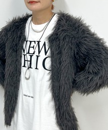 SHENERY | ロングフェザーニットカーディガン(カーディガン/ボレロ)