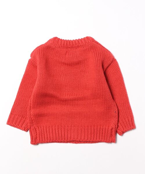 BIG FIELD（ビッグフィールド）の「【おうちで洗えるニット】ビッグモチーフニット（kids/XS～LL）（ニット/セーター・キッズ・ブラウン/レッド/チャコール/オフホワイト・L/S/XS/M/LL）」の11枚目の写真