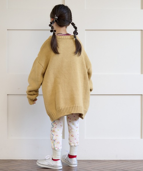 BIG FIELD（ビッグフィールド）の「【おうちで洗えるニット】ビッグモチーフニット（kids/XS～LL）（ニット/セーター・キッズ・ブラウン/レッド/チャコール/オフホワイト・L/S/XS/M/LL）」の8枚目の写真