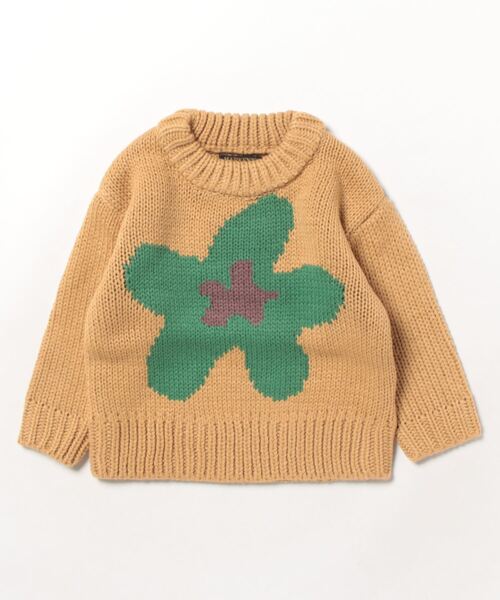 BIG FIELD（ビッグフィールド）の「【おうちで洗えるニット】ビッグモチーフニット（kids/XS～LL）（ニット/セーター・キッズ・ブラウン/レッド/チャコール/オフホワイト・L/S/XS/M/LL）」の10枚目の写真