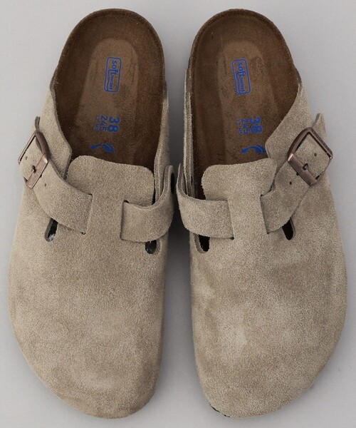 FREAK'S STORE(フリークスストア)の「BIRKENSTOCK/ビルケンシュトック Boston スエード ナロー/ボストン(スリッポン・レディース・ベージュ・36/38/37)」の2枚目の写真