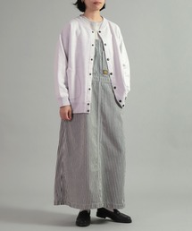 [OMNIGOD womens / オムニゴッド] 10ozヒッコリーデニム オーバーオールスカート