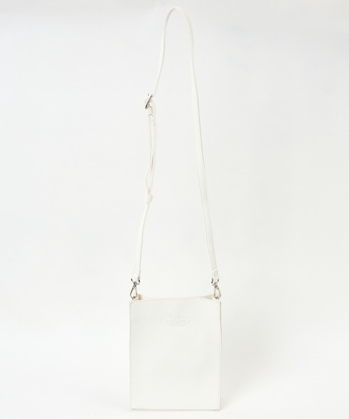 FRUIT OF THE LOOM(フルーツオブザルーム)の「∴WEGO/別注FTL PUショルダー(ショルダーバッグ・レディース・ホワイト/ブラック・FREE)」の3枚目の写真