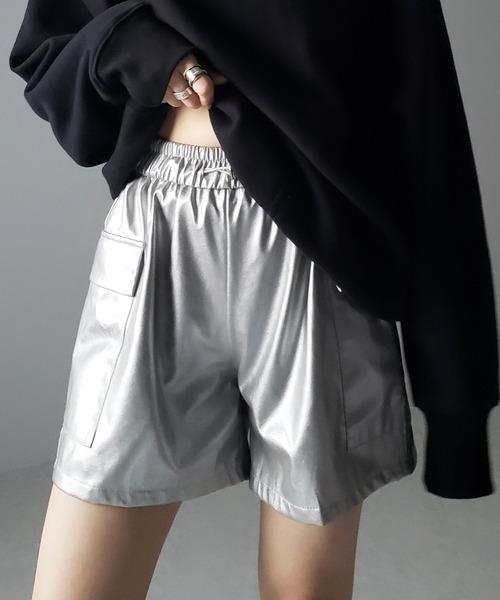 【PRAYING】グレー Praying AI ロゴ カーゴショートパンツ PRAYING】グレー Praying AI ロゴ カーゴショートパンツ