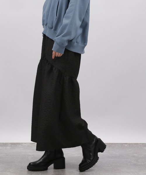 LAKOLE(ラコレ)の「フクレジャガードスカート / 989445(スカート・レディース・ブラウン/ブラック・MEDIUM/SMALL)」の6枚目の写真