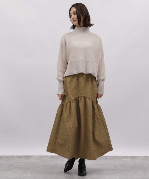 LAKOLE(ラコレ)の「フクレジャガードスカート / 989445(スカート・レディース・ブラウン/ブラック・MEDIUM/SMALL)」の8枚目の写真