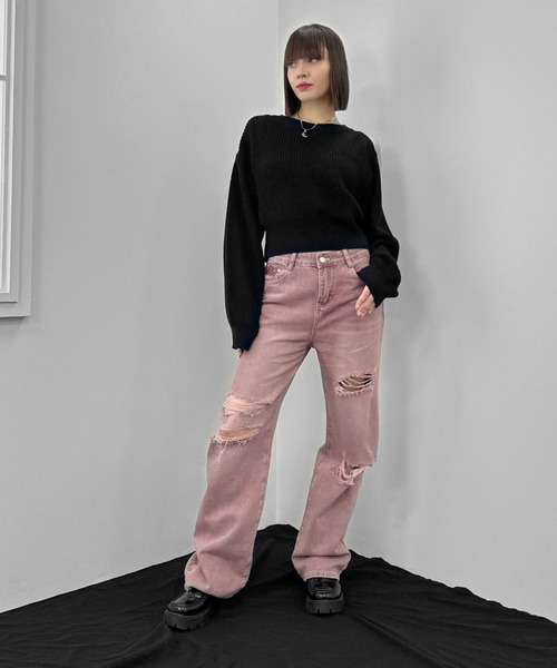 jiasecond.(ジアセカンド)の「【jiasecond.】ショルダーカットアウトニット / ニット カットアウト プルオーバー ブラック グレー ZOZOTOWN限定(ニット/セーター・レディース・グレー/ブラック・FREE)」の9枚目の写真