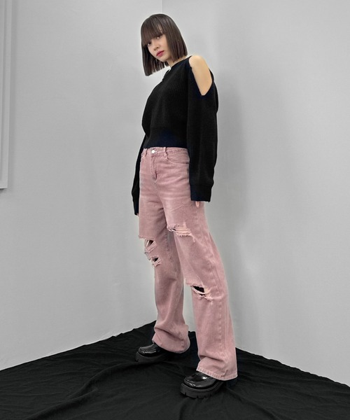 jiasecond.(ジアセカンド)の「【jiasecond.】ショルダーカットアウトニット / ニット カットアウト プルオーバー ブラック グレー ZOZOTOWN限定(ニット/セーター・レディース・グレー/ブラック・FREE)」の10枚目の写真