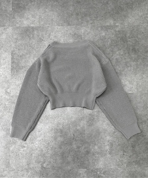 jiasecond.(ジアセカンド)の「【jiasecond.】ショルダーカットアウトニット / ニット カットアウト プルオーバー ブラック グレー ZOZOTOWN限定(ニット/セーター・レディース・グレー/ブラック・FREE)」の12枚目の写真