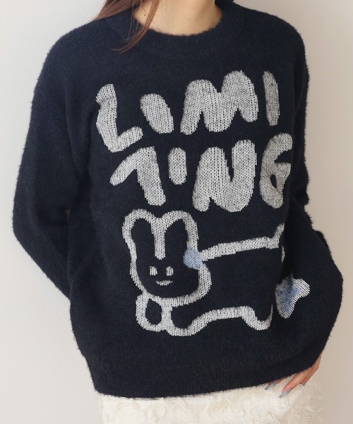 ROOPTOKYO（ループトウキョウ）の「ラビットデザインニット（ニット/セーター・レディース・ホワイト/ブラック/グリーン・S/M）」の3枚目の写真