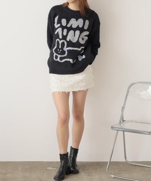 ROOPTOKYO（ループトウキョウ）の「ラビットデザインニット（ニット/セーター・レディース・ホワイト/ブラック/グリーン・S/M）」の14枚目の写真