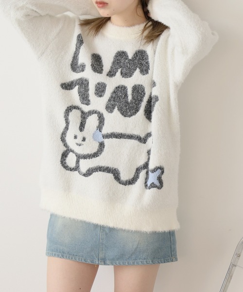 ROOPTOKYO（ループトウキョウ）の「ラビットデザインニット（ニット/セーター・レディース・ホワイト/ブラック/グリーン・S/M）」の10枚目の写真