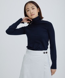 【THE TOKYO/ザトウキョウ】SILK WOOL SKIN COMFORT TURTLEKNECK PULLOVER/シルクウール/タートルネックニット