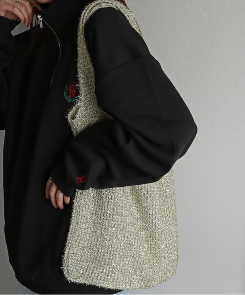 COURO（コウロ）の「ラメシャギートートバッグ（トートバッグ・レディース・ブラック/ゴールド/ブラック系その他/マルチ・FREE）」の4枚目の写真