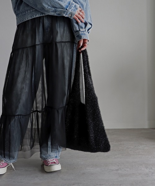 COURO（コウロ）の「ラメシャギートートバッグ（トートバッグ・レディース・ブラック/ゴールド/ブラック系その他/マルチ・FREE）」の16枚目の写真