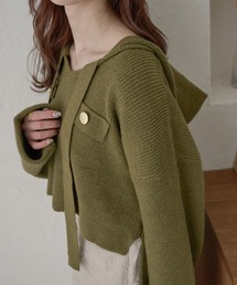 クロップドフーディーニット/WEB/EC限定商品