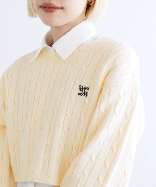 XD　ニットとシャツ w closet（ダブルクローゼット）の「【SETアイテム】ケーブル編み