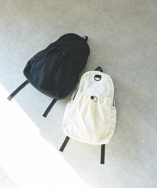 un dix cors（アンディコール）の「ドロストリングバックパック（バックパック/リュック・レディース・アイボリー/ブラック・FREE）」の19枚目の写真
