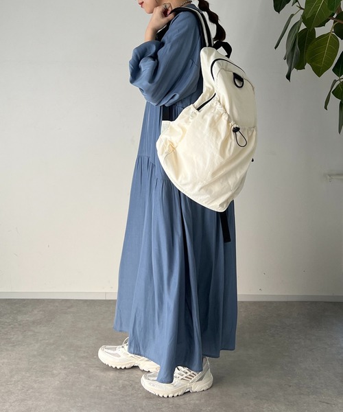 un dix cors（アンディコール）の「ドロストリングバックパック（バックパック/リュック・レディース・アイボリー/ブラック・FREE）」の13枚目の写真