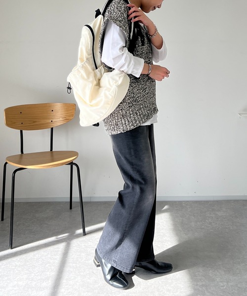 un dix cors（アンディコール）の「ドロストリングバックパック（バックパック/リュック・レディース・アイボリー/ブラック・FREE）」の21枚目の写真