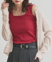 ad thie（アドティエ）の「インナーちら見え防止 スクエアネックタンク（タンクトップ）」