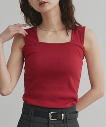 リエルリシェ　rielle riche サイドフォック　タンクトップ　赤　レッド タンクトップ（レッド/赤色系）ファッション通販 - ZOZOTOWN