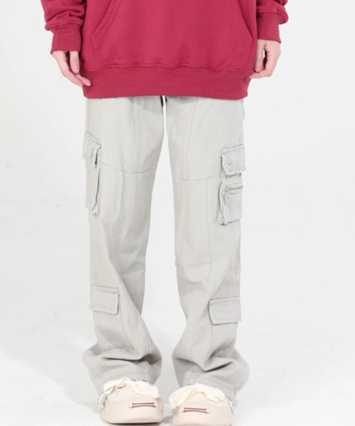 .KOM（ドットコム）の「A'GEM/9 × .kom『.kom/ドットケーオーエム』ポケットカーゴ パンツ（カーゴパンツ・レディース・ライトグレー・M）」の8枚目の写真