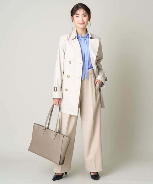 a.v.v(アーヴェヴェ)の「【イージーケア/ストレッチ】ボックスタックワイドパンツ(その他パンツ・レディース・ネイビー/クリーム/ベージュ・38/40/36/42/34)」の9枚目の写真